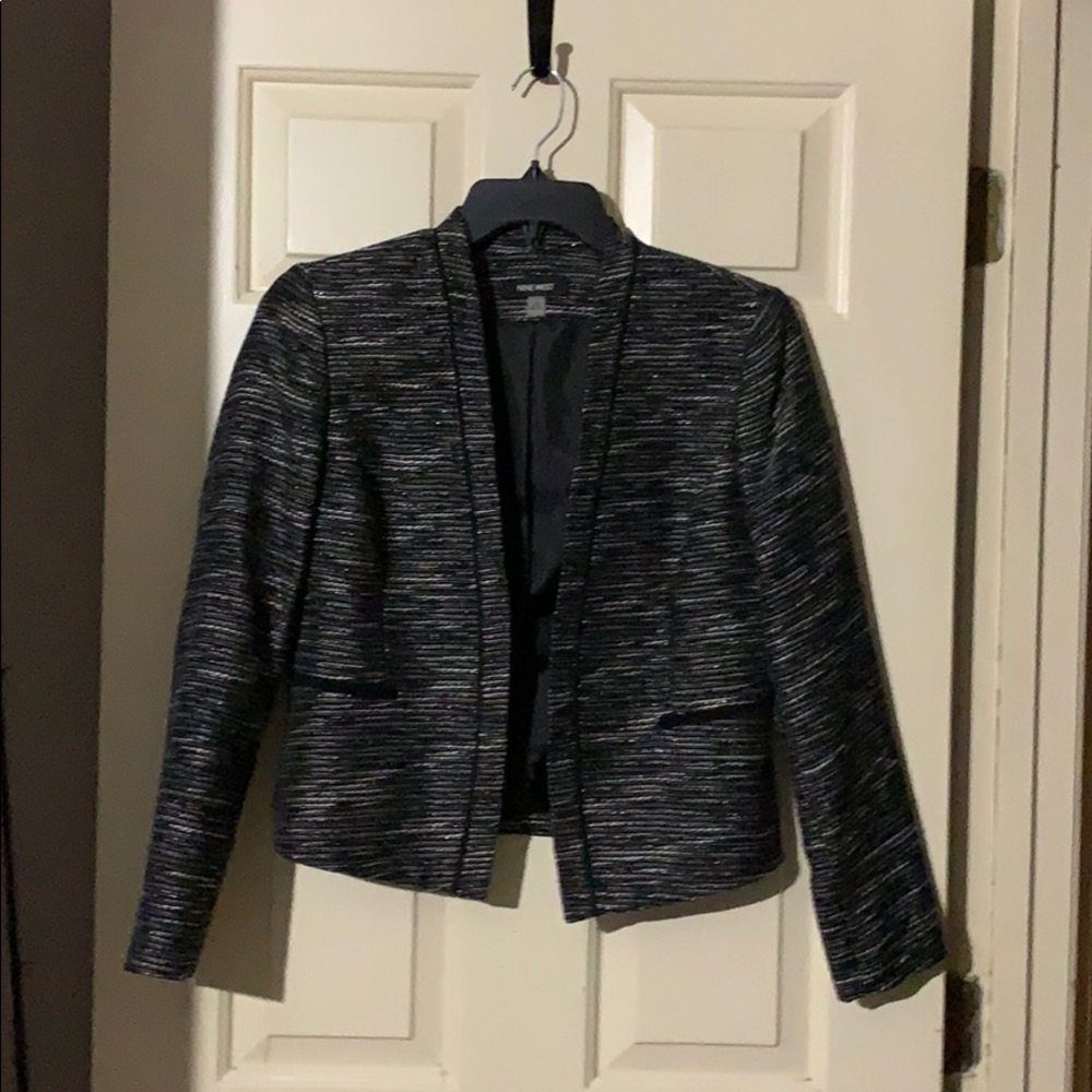 Shiny black blazer